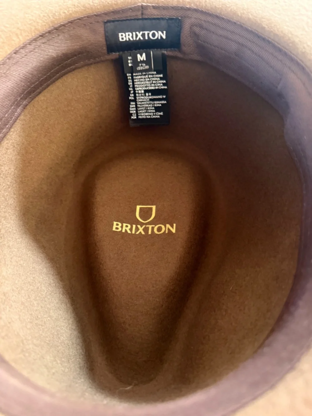 BRIXTON Fedora Ranch Hat Brown Size Medium NEVER WORN